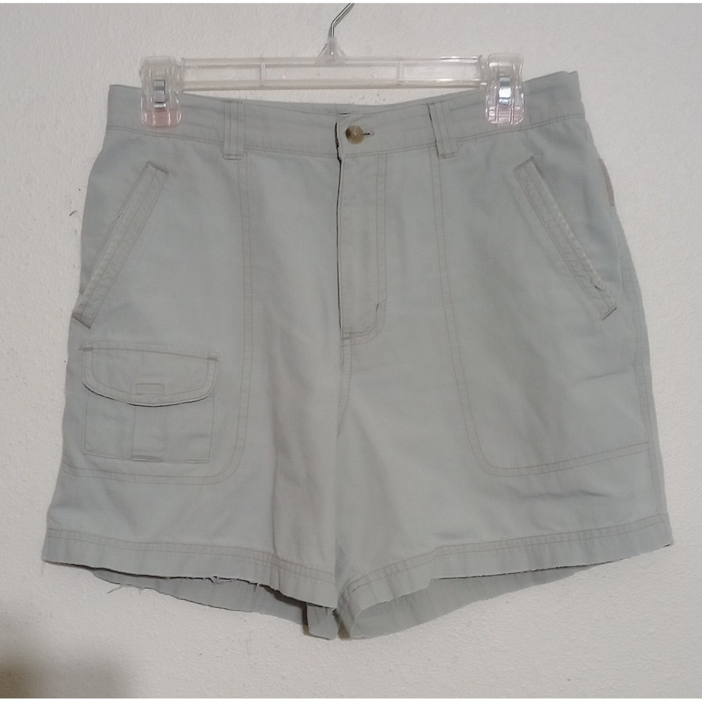 Columbia Womens Ripstop Cargo Shorts Pale blue Size 10 Hiking Utility 5 Inseam